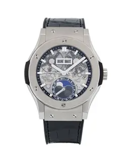 Hublot Classic Fusion Aerofusion Moonphase Skeleton Dial Men's Watch 547.nx.0170.lr