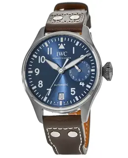 IWC Big Pilot's Le Petit Prince - Blue Dial Brown Leather Men's Watch IW501002