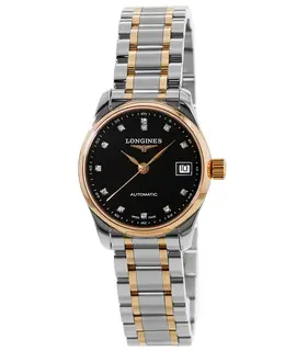 Longines Master Automatic Rose Gold & Steel Diamond Women's Watch L2.128.5.59.7