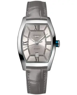 Longines Evidenza Automatic Watch - Model L2.142.4.66.2 (Champagne Dial, Brown Leather Strap)