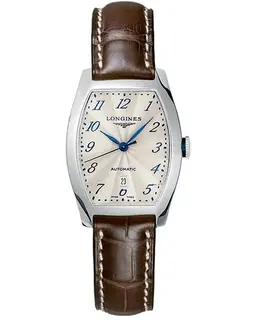 Longines Evidenza Automatic Women's Watch L2.142.4.73.4 in Brown Alligator Leather Strap