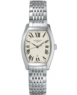 New Longines Evidenza Quartz Women's Watch L2.155.4.71.6 Elegant Chronograph with Date Display