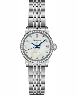 Longines Record Mother of Pearl Diamond Dial Stainless Steel Women's Watch l2.320.0.87.6