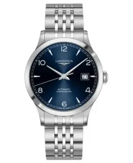 Longines Record Blue Dial Stainless Steel Men's Watch l2.821.4.96.6