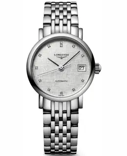 Longines Elegant Collection Silver Diamond Dial Steel Women's Watch l4.309.4.77.6