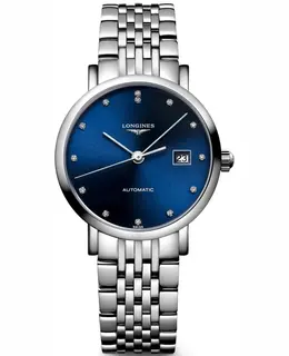 Longines Elegant Collection Automatic Blue Diamond Dial Steel Women's Watch l4.310.4.97.6