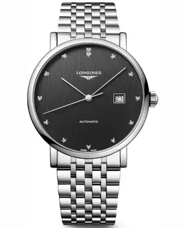 Longines Elegant Collection Grey Diamond Dial Steel Women's Watch l4.911.4.78.6