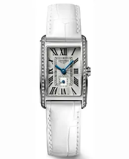 Longines DolceVita Silver Dial Diamond Leather Strap Women's Watch L52550712