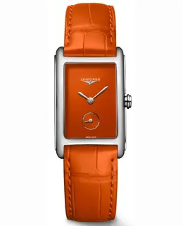 Longines DolceVita Orange Dial Leather Strap Women's Watch l5.512.4.92.2