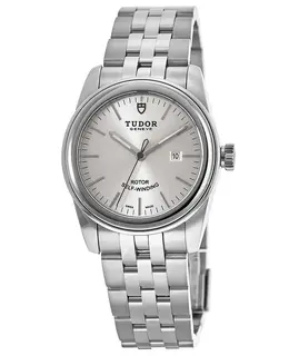 Tudor Glamour Date Silver Dial Stainless Steel Watch - Model M53000-0004