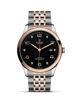 Brand New Authentic Tudor 1926 Black Diamond Dial Rose Gold & Stainless Steel Men's Watch M91651-0004