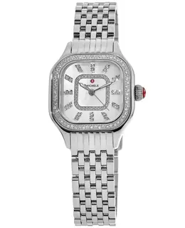 Michele Meggie Diamond Mother of Pearl Dial Steel Women's Watch mww33b000001