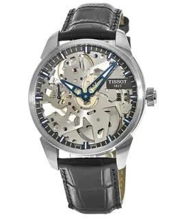 Tissot T-Complication Squelette Mechanical Skeleton Dial Men's Watch - Model: T070.405.16.411.00