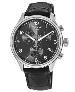 Tissot Chrono XL Classic Black Dial Leather Strap Men's Watch t116.617.16.057.00