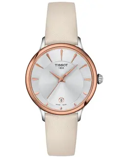 Tissot Women's Odaci-T Silver Dial Watch with Leather Strap - Model t133.210.26.031.00
