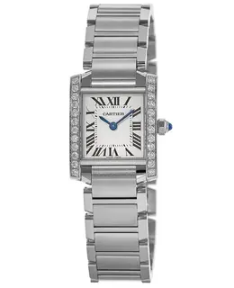 W4TA0008: Cartier Tank Francaise Silver Dial Women's Watch