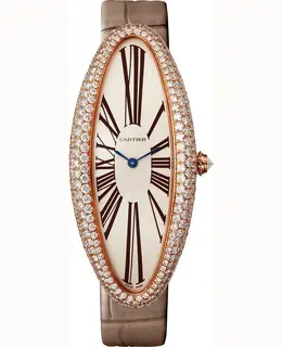 WJBA0008: Cartier Baignoire Allongée Extra Large 18K Rose Gold Diamond Watch
