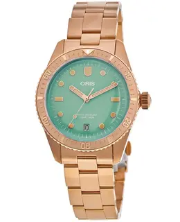 Oris Divers Sixty-Five Cotton Candy Green Dial Bronze Men's Watch 01 733 7771 3157-07 8 19 15