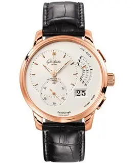 Glashütte Original Art & Technik PanoGraph Silver Dial Black Leather Strap Men's Watch Model:1-61-03-25-15-04