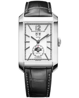 Baume & Mercier Hampton Automatic Silver Dial Leather Strap Men's Watch 10523