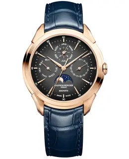 Baume & Mercier Clifton Automatic Grey Dial Leather Strap Men's Watch 10656