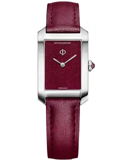 Baume & Mercier Hampton Quartz Purple Dial Leather Strap Men's Watch 10673
