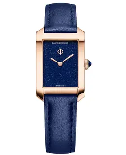 Baume & Mercier Hampton Quartz Blue Dial Leather Strap Women's Watch 10674