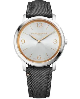 Baume & Mercier Classima Quartz Silver Dial Fabric Strap Men's Watch 10703