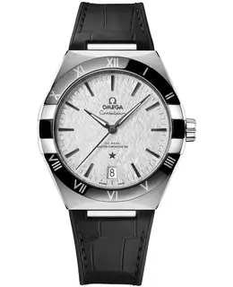 Omega Constellation Co-Axial Master Chronometer Grey Dial Black Leather Strap Men's Watch 131.33.41.21.06.001