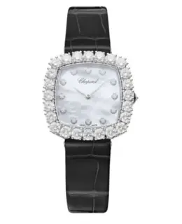 Chopard L'Heure Du Diamant Mother of Pear Dial Leather Strap Women's Watch 13a386-1106