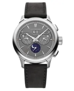 Chopard L.U.C Perpetual Chrono Limited Edition Grey Dial Leather Strap Men's Watch 168611-3001