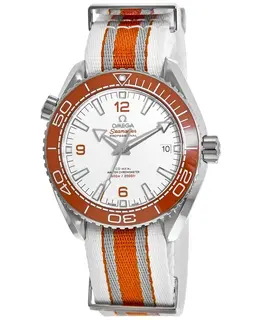 Omega Seamaster Planet Ocean 600M Chronometer 43.5mm White Dial Nato Strap Men's Watch 215.32.44.21.04.001 21532442104001