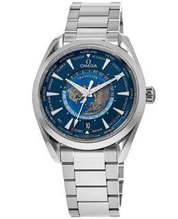 Omega Seamaster Aqua Terra 150m GMT Blue Dial Steel Men's Watch 220.10.43.22.03.001