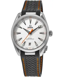 Omega Seamaster Aqua Terra 150m Master Co-Axial Silver Dial Rubber Strap Men's Watch 220.12.41.21.02.002