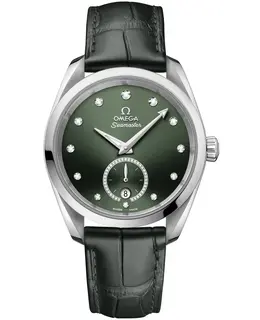Omega Seamaster Aqua Terra 150m Master Co-Axial Green Dial Leather Strap Men's Watch 220.13.38.20.60.001