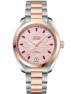 Omega Seamaster Aqua Terra 150m Master Co-Axial Pink Dial Steel and Rose Gold Women's Watch 220.20.34.20.60.001