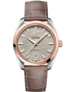 Omega Seamaster Aqua Terra 150m Master Co-Axial Grey Dial Steel and Rose Gold Leather Strap Men's Watch 220.23.38.20.06.001