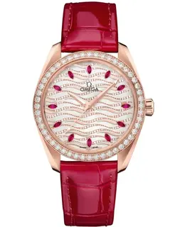 Omega Seamaster Aqua Terra 150m Master Co-Axial White Dial Leather Strap Women's Watch 220.58.38.20.99.004