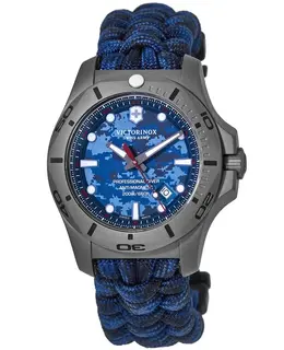 Victorinox Swiss Army I.N.O.X. Professional Diver Titanium 45mm Quartz Blue Dial Nylon Strap Men's Watch 241813