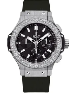 Hublot Big Bang 44mm Black Chronograph Diamond Men's Watch 301.sx.1170.rx.1104