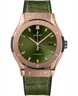 Hublot Classic Fusion Automatic Green Dial Green Leather Strap Men's Watch 542.ox.8980.lr