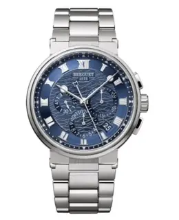 Breguet Marine Chronograph 42.3mm Blue Dial White Gold Bracelet Men's Watch 5527bb/y2/bw0