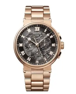 Breguet Marine Chronograph 42.3mm Grey Dial Rose Gold Bracelet Men's Watch 5527br/g3/rw0