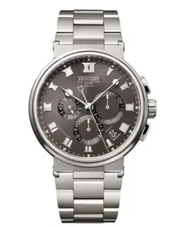 Breguet Marine Chronograph 42.3mm Grey Dial Steel Men's Watch 5527ti/g2/tw0