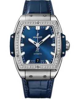 Hublot Spirit of Big Bang Blue Dial Diamonds Blue Rubber Strap Women's Watch 665.nx.7170.lr.1204