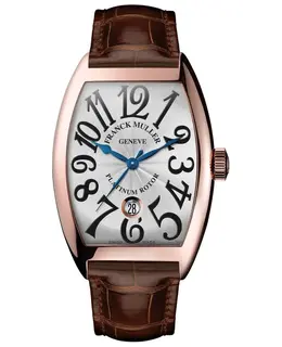 Franck Muller Cintree Curvex Model 7880 SC DT 5N - Rose Gold Case, Brown Leather Strap