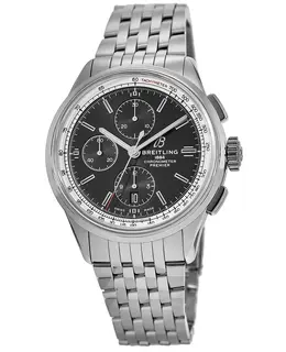 Breitling Premier Chronograph 42 Black Dial Stainless Steel Men's Watch Model A13315351B1A1