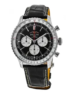 Breitling Navitimer 1 B01 Chronograph - Black Dial, Alligator Leather Strap