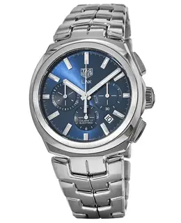 New Tag Heuer Link Automatic Chronograph Blue Dial Men's Watch