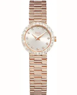 Piaget Tradition Silver Dial Diamond Rose Gold Women's Watch g0a42048